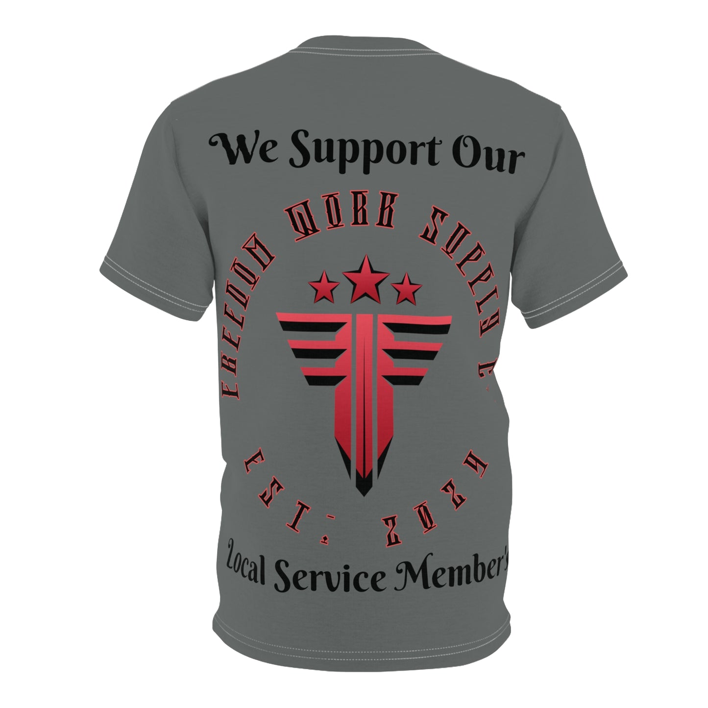 Unisex Cut & Sew Tee ("Support Local Service Members")